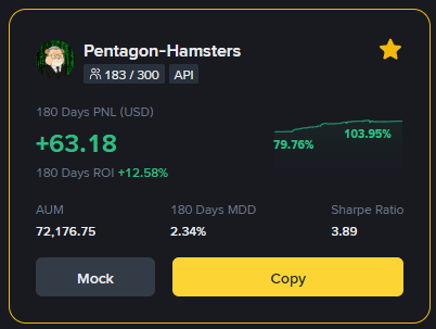 Trader card Pentagon-Hamsters